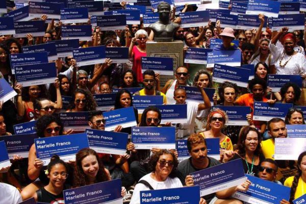 Ato em Brasília lembra um ano da morte da vereadora Marielle Franco
