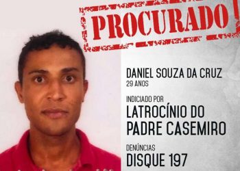 Polícia divulga imagem de foragido envolvido no latrocínio de padre