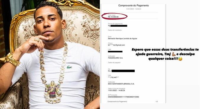 Funkeiro doa R$ 20 mil a segurança demitido por aceitar gorjeta