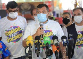 Na abertura da vacinação nas escolas de samba, Wilson Lima destaca importância do Carnaval para a economia