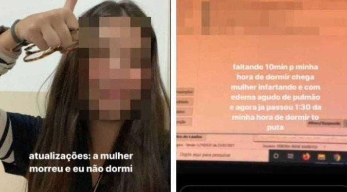 Estudante de medicina ironiza morte de paciente: “Morreu e eu não dormi”