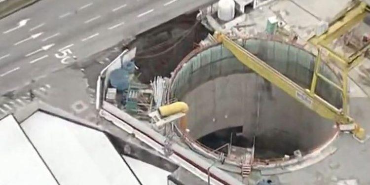 Obra do Metrô desmorona em SP e interdita marginal Tietê