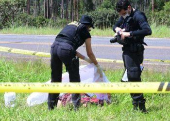 Polícia tenta identificar mulher assassinada e deixada à beira de rodovia
