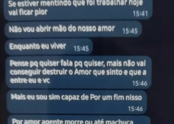 ‘Por amor a gente morre ou machuca’, mostra mensagem antes de crime