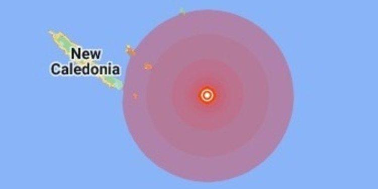 Forte terremoto ocorre na região de Nova Caledônia, no Oceano Pacífico