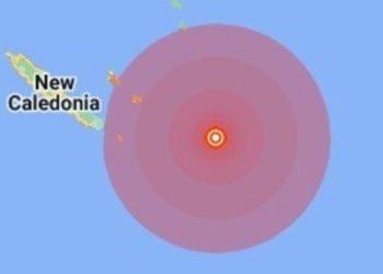 Forte terremoto ocorre na região de Nova Caledônia, no Oceano Pacífico