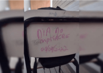 Recado em carteira de escola do DF marca massacre para esta quarta