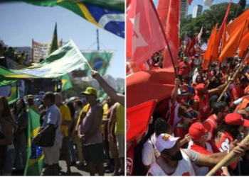 Atos de 1º de maio mostram a polarização do país entre Lula e Bolsonaro