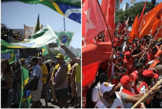 Atos de 1º de maio mostram a polarização do país entre Lula e Bolsonaro
