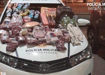 Homem é preso no DF após furtar champanhe, carne e papel higiênico