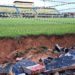 Muro de estádio desaba durante temporal no Amazonas