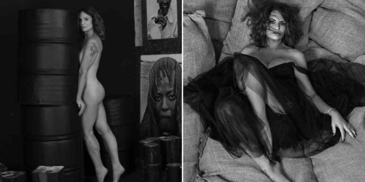 Luiza Brunet posa nua em ensaio em preto e branco