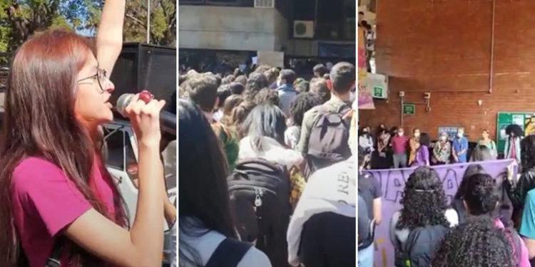 Alunos da UnB protestam contra caso de estupro no campus