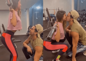 Luan Santana compartilha vídeo de treino inusitado com a noiva