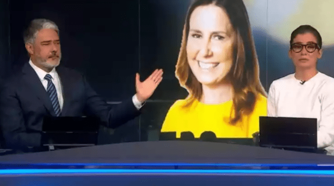 Renata Vasconcellos chora no JN com homenagem a Susana Naspolini