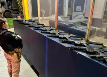 PRF apreende armas e cocaína na BR-277, no Paraná