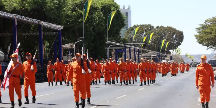 Esplanada pronta para a festa do 7 de Setembro em Brasília