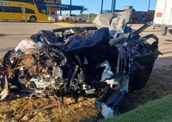 Motorista morre ao bater em caminhão, na BR-414, em Cocalzinho de Goiás