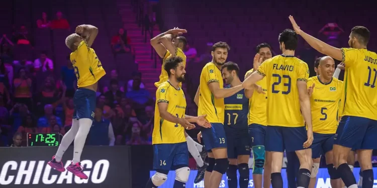 Brasil vence Canadá por 3 sets a 0 na Liga das Nações de Vôlei
