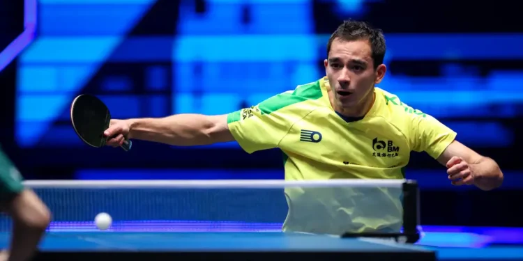 Em busca do bi, Calderano vence estreia na Copa do Mundo de Macau