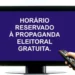Propaganda eleitoral gratuita termina nesta sexta-feira